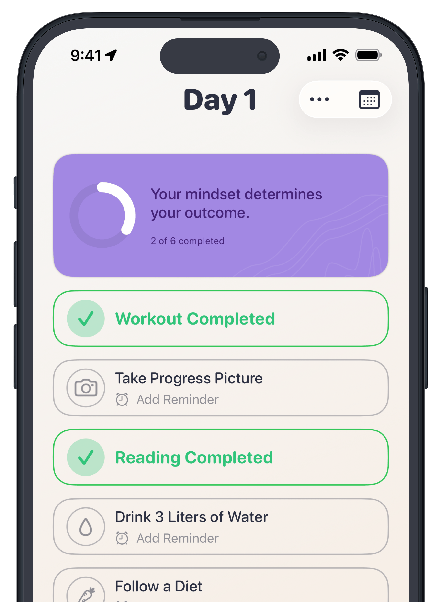 75 Soft Reset App Interface